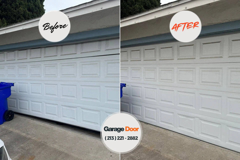 Before and after: garage door repair Kapolei, HI